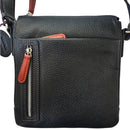 Bolso Bandolera para Hombre - Cuero Genuino Negro, Correa Ajustable, Estilo Empresarial y Casual, Bolso de Hombro para Viajes - BIOLUXSO