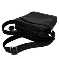 Bolso Bandolera de Piel para Hombre – Estilo Casual, Resistente y Funcional, con Correa Ajustable, Negro - BIOLUXSO