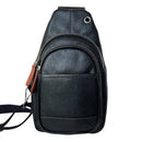 Bolso Bandolera para Hombre de Piel Natural – Compacto, Versátil y Elegante, con Puerto para Cable, Negro - BIOLUXSO