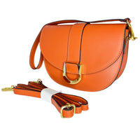 Bolso Bandolera de Piel Natural para Mujer – Diseño Elegante y Compacto con Dos Correas de Diferente Longitud, Color Marrón - BIOLUXSO