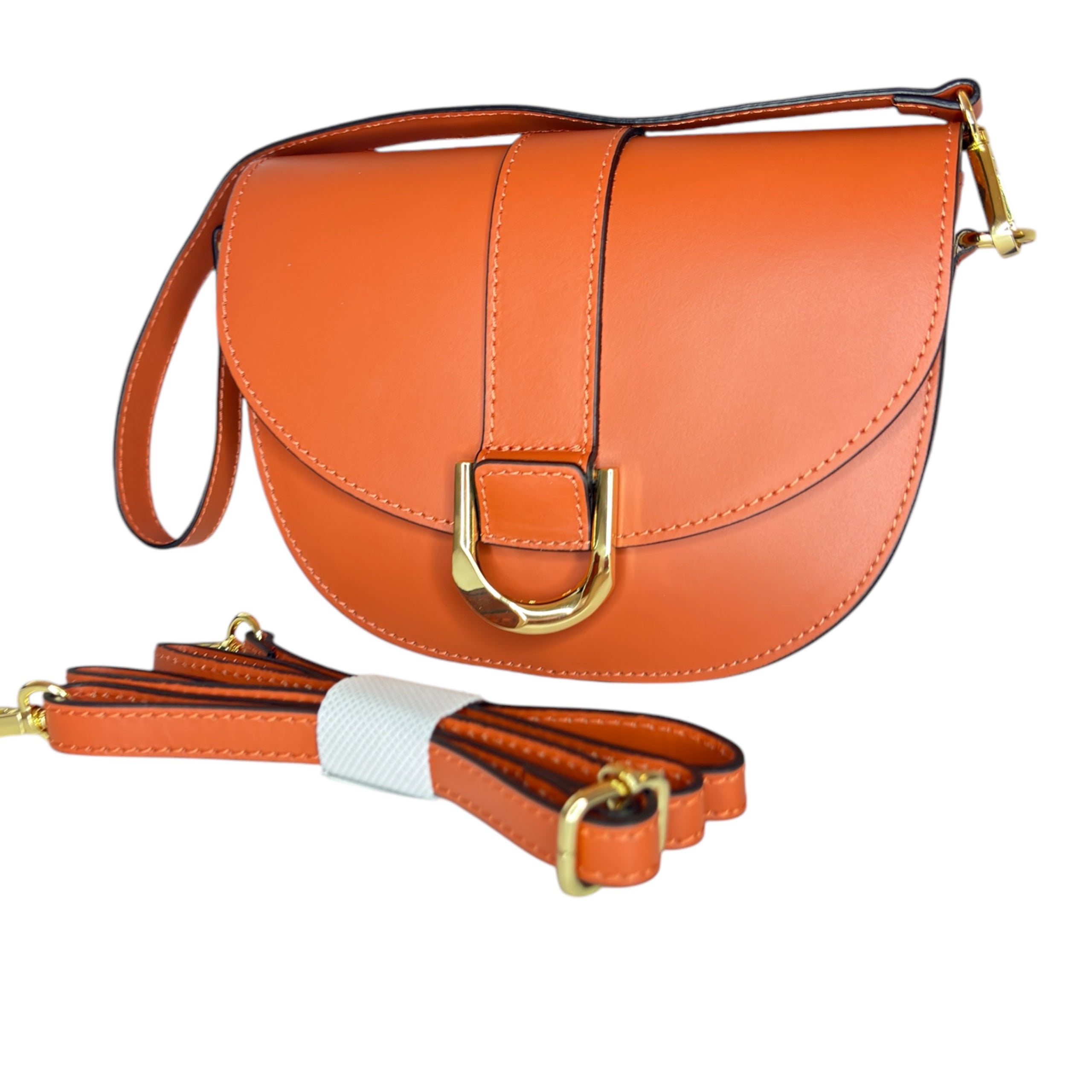 Bolso Bandolera de Piel Natural para Mujer – Diseño Elegante y Compacto con Dos Correas de Diferente Longitud, Color Marrón - BIOLUXSO