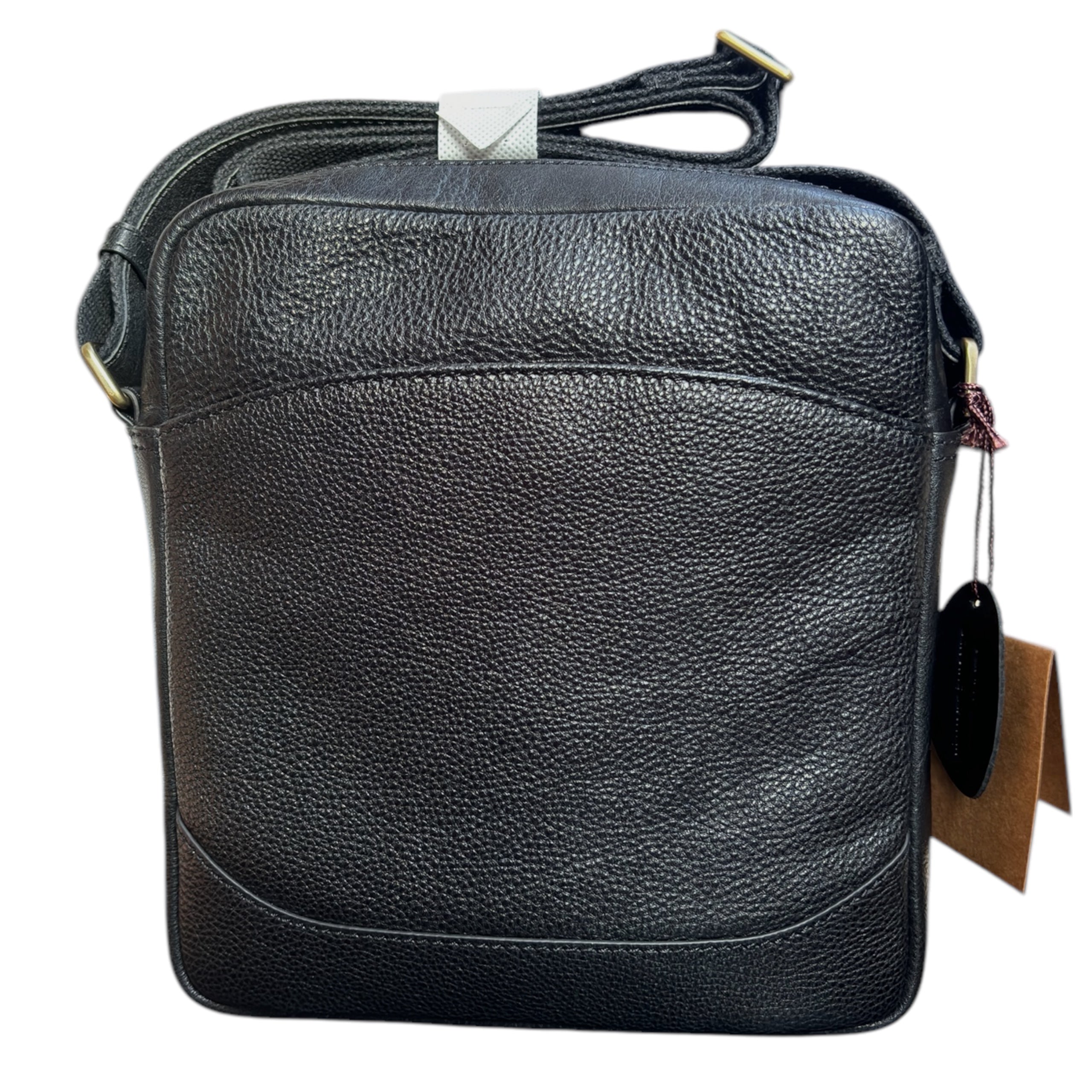 Bolso Bandolera de Piel para Hombre – Estilo Casual, Resistente y Funcional, con Correa Ajustable, Negro - BIOLUXSO