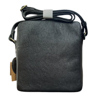 Bolso Bandolera de Piel para Hombre – Estilo Casual, Resistente y Funcional, con Correa Ajustable, Negro - BIOLUXSO