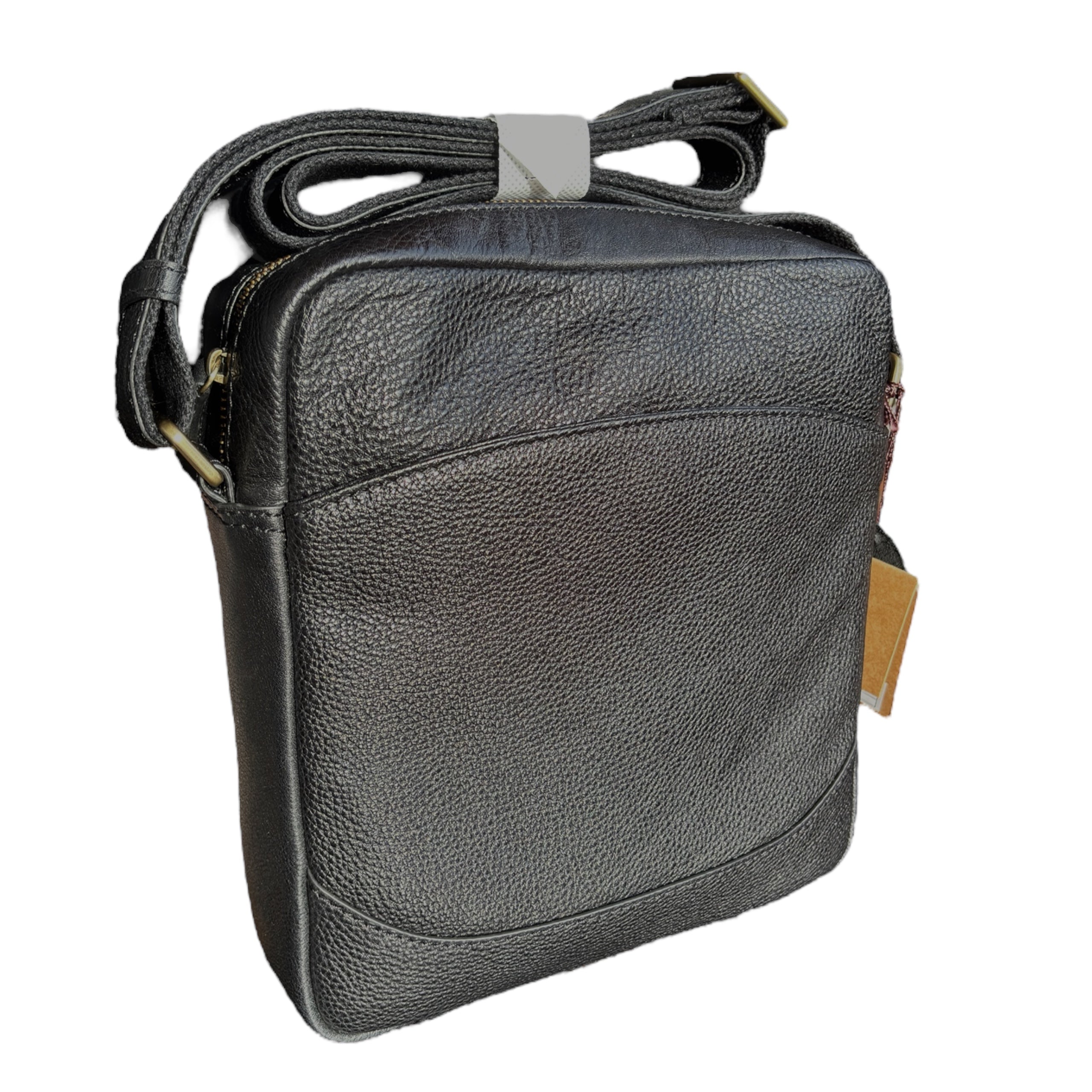 Bolso Bandolera de Piel para Hombre – Estilo Casual, Resistente y Funcional, con Correa Ajustable, Negro - BIOLUXSO